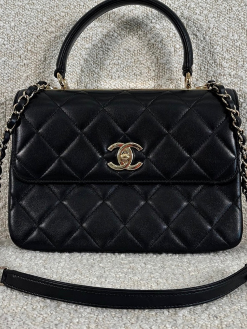 Authentic Pre-Owned Chanel Small Trendy CC - Black Lambskin